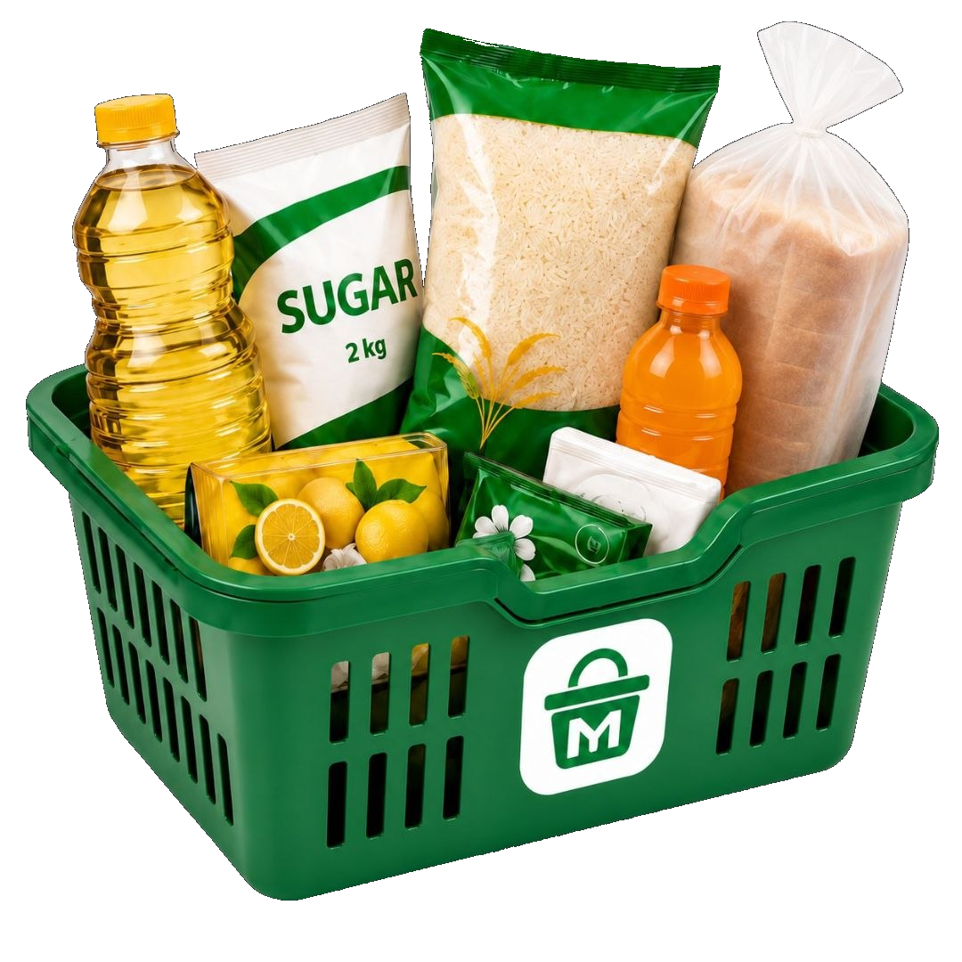 Musika basket with groceries
